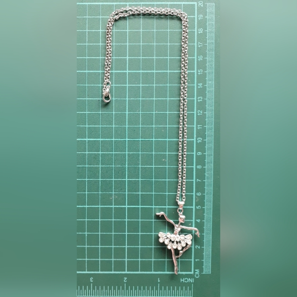3/$20! Ballerina diamond pendant necklace - Picture 7 of 12